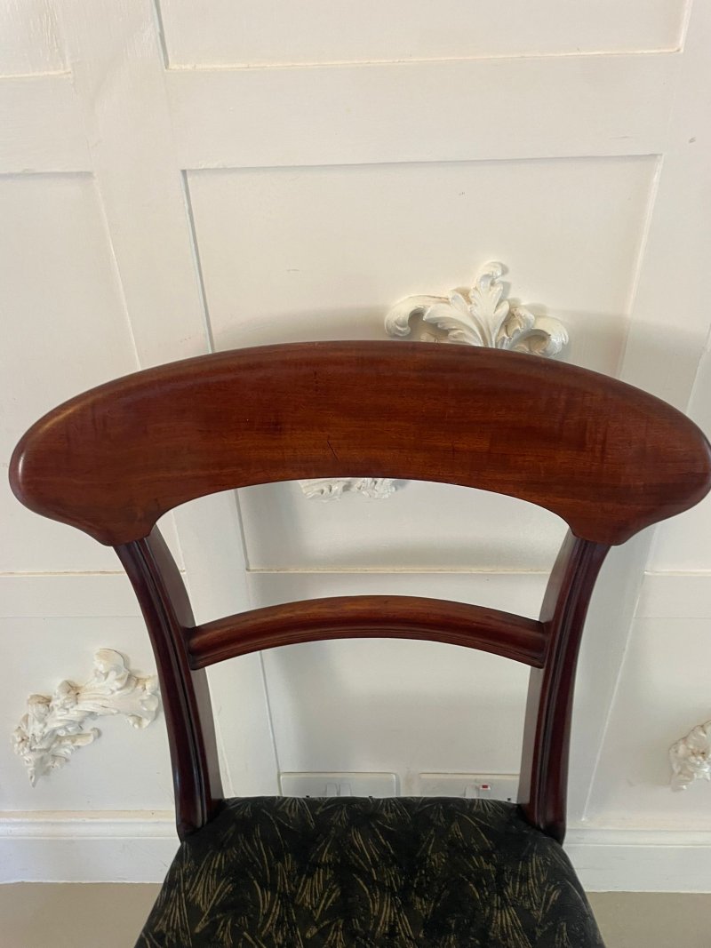 Antique Victorian Set of 10 Quality Mahogany Dining Chairs - Image 6